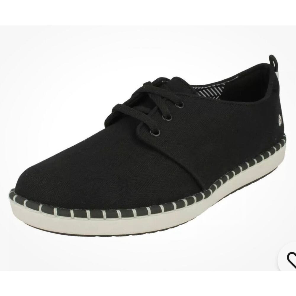 Cloudsteppers by Clark’s Glow Lace Sneakers Women’s Size 8 Black Canvas Comfort